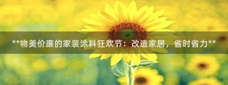 和记官网登录：**物美价廉的家装涂料狂欢节：改造家居，省时省力**
