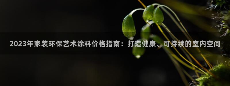 和记ag：2023年家装环保艺术涂料价格指南：打造健康、可持续的室内空间