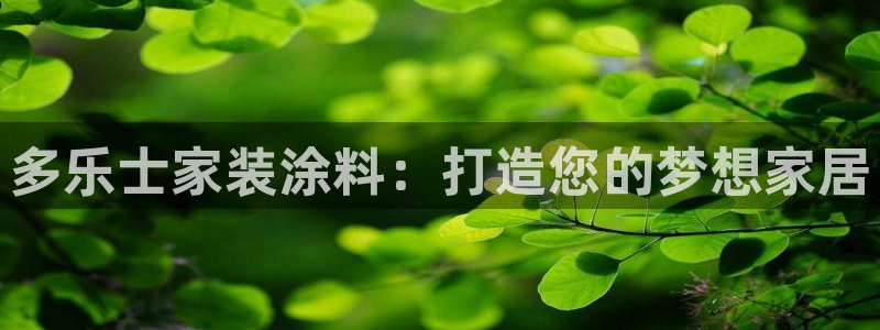 和记国际官网官网：多乐士家装涂料：打造您的梦想家居