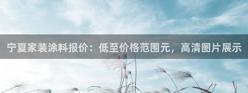 和记平台怎么样：宁夏家装涂料报价：低至价格范围元，高清图片展示