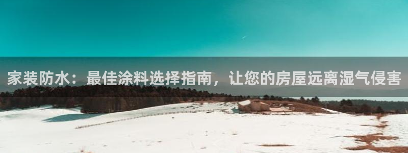 和记网页版登陆：家装防水：最佳涂料选择指南，让您的房屋远离湿气侵害